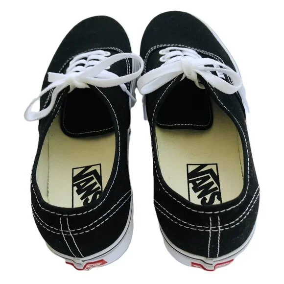 Vans Off The Wall New without Tag Shoes Canvas Sneakers Men 8 Women 9.5 Black - Picture 12 of 14